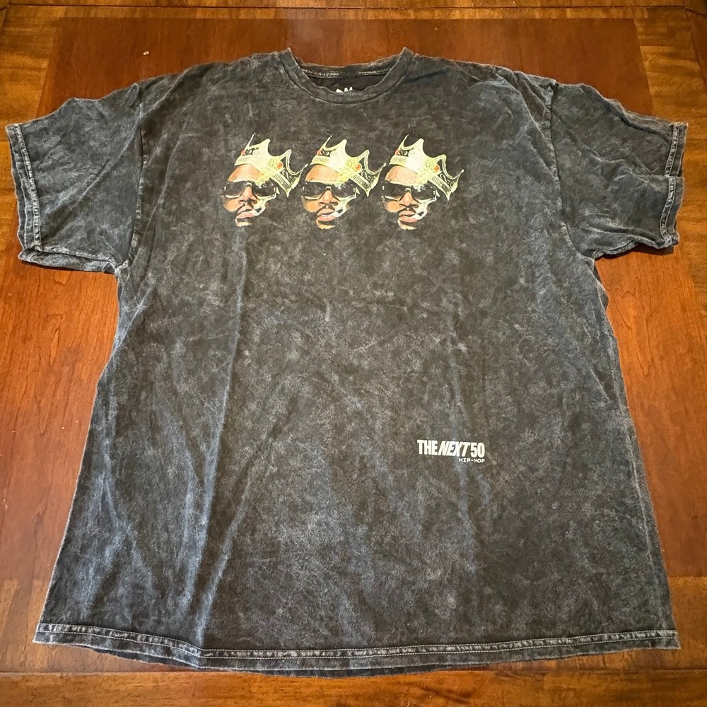 Rick Ross Legends Apparel 50th Anniversary Hip-Hop Shirt Acid Wash‎ L